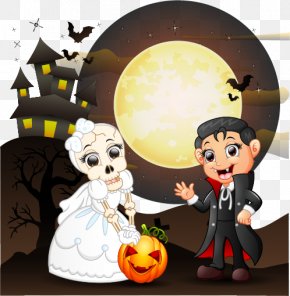 Corpse Bride Halloween Creative Advertising Vector Material - Cartoon Poster Halloween PNG