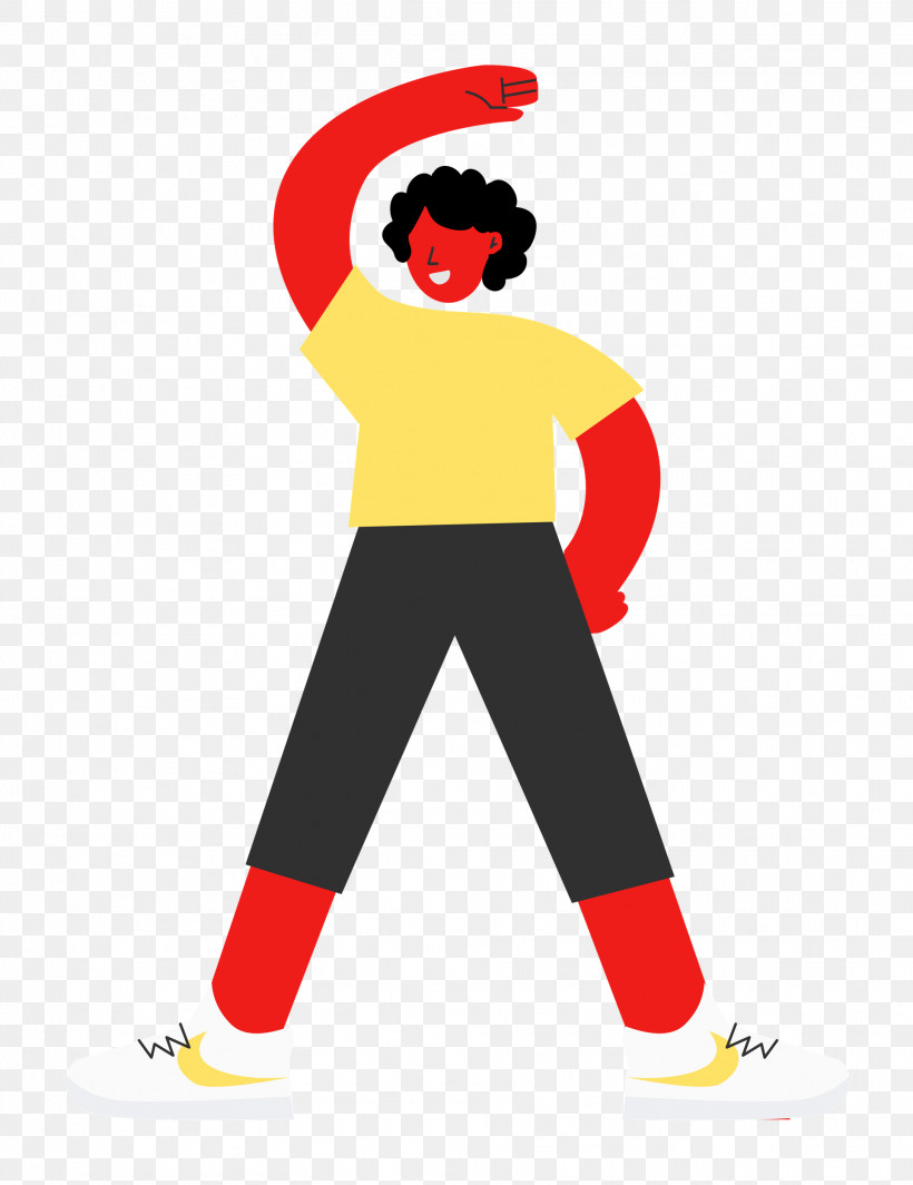 Stretching Sports, PNG, 1926x2500px, Stretching, Cartoon, Character, Clothing, Meter Download Free