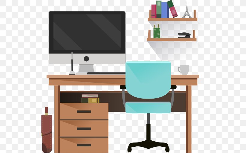Table Computer Desk Desktop Computer, PNG, 543x509px, Table, Business, Chest Of Drawers, Computer, Computer Desk Download Free