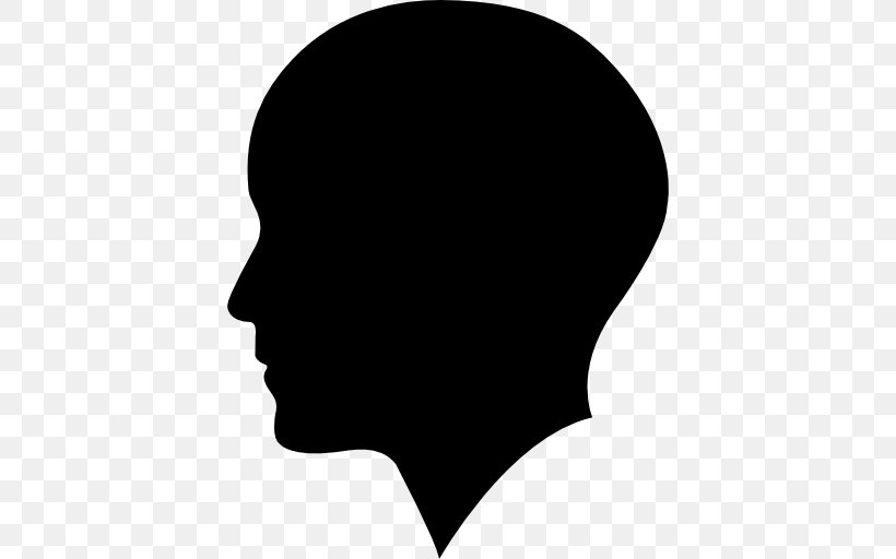 Silhouette Face Female, PNG, 512x512px, Silhouette, Black, Black And White, Cheek, Chin Download Free