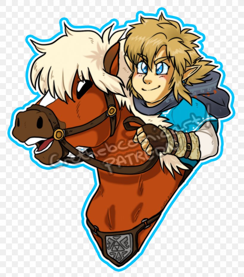 The Legend Of Zelda: Breath Of The Wild Link Horse Epona, PNG, 838x954px, Watercolor, Cartoon, Flower, Frame, Heart Download Free