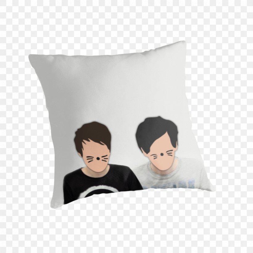 Throw Pillows Cushion Dan And Phil T-shirt, PNG, 875x875px, Pillow, Alex Tuch, Cartoon, Cushion, Dan And Phil Download Free