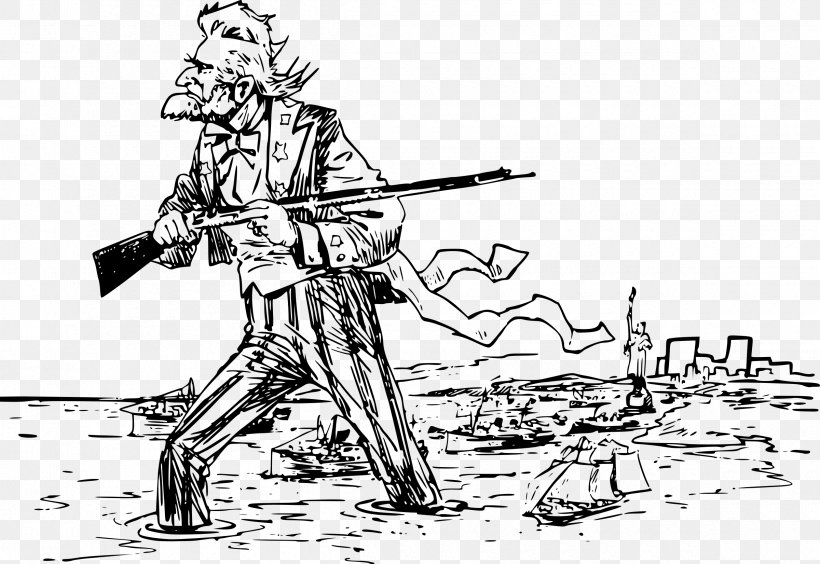 Uncle Sam Clip Art, PNG, 2400x1651px, Uncle Sam, Artwork, Bing Images, Black And White, Cold Weapon Download Free