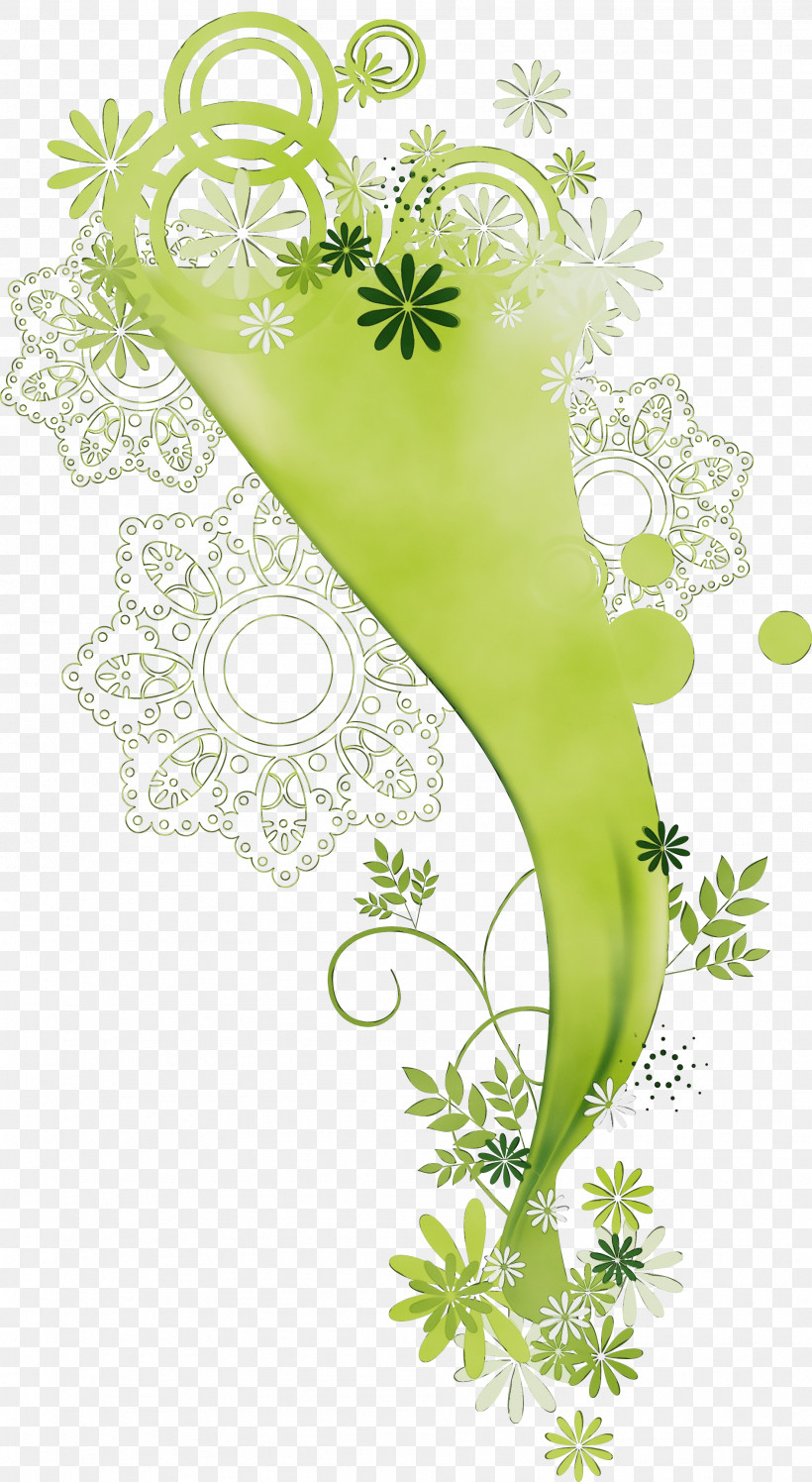 Green Leaf Plant Pedicel Flower, PNG, 1891x3452px, Watercolor, Flower, Green, Leaf, Paint Download Free