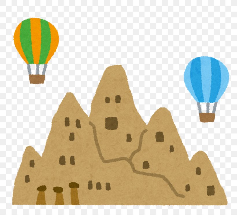 Cappadocia いらすとや Volcano, PNG, 800x741px, Cappadocia, Bookmark, Central European Time, Hatena, Hot Air Balloon Download Free