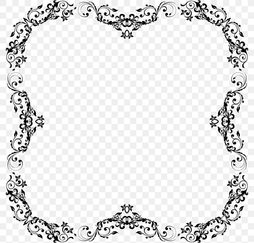 Clip Art, PNG, 784x784px, Visual Arts, Area, Black And White, Body Jewelry, Border Download Free