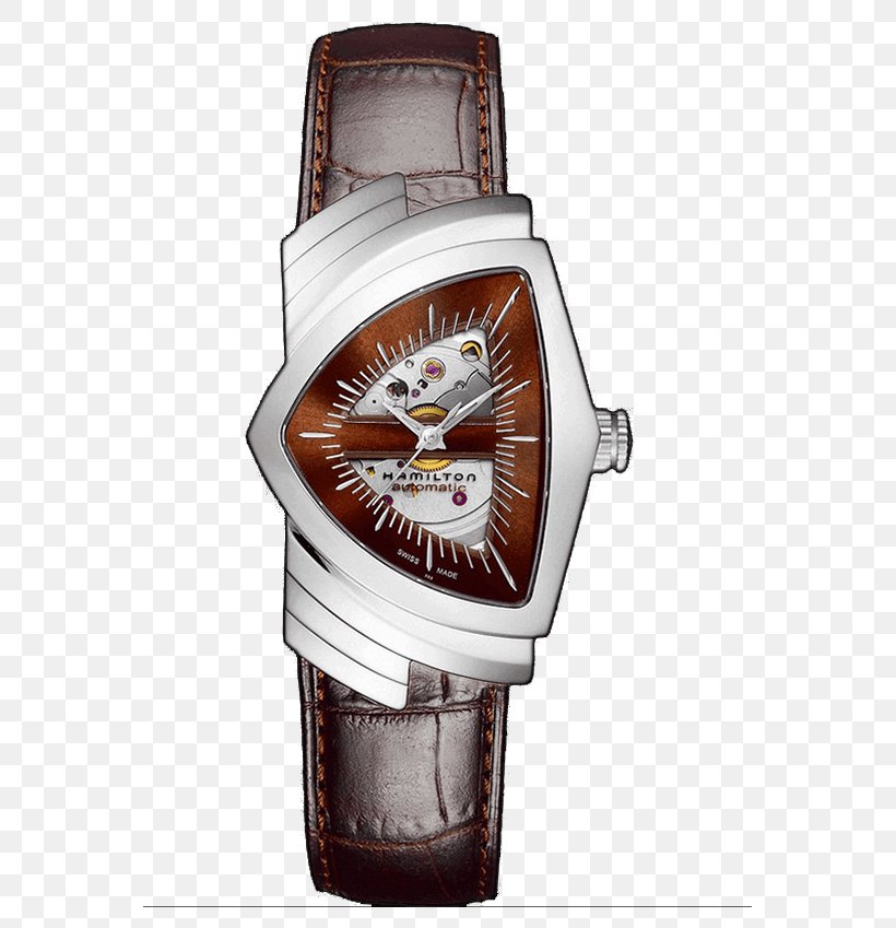 Hamilton Watch Company Ventura Automatic Watch Strap, PNG, 557x849px, Hamilton Watch Company, Automatic Watch, Brand, Brown, Chronograph Download Free