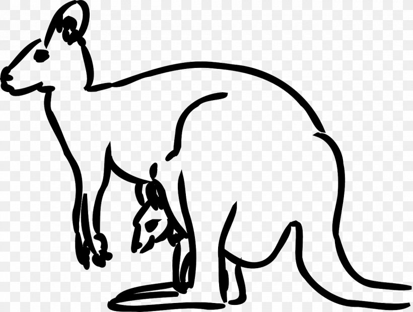 Kangaroo Cartoon, PNG, 1280x969px, Kangaroo, Animal Figure, Blackandwhite, Coloring Book, Drawing Download Free