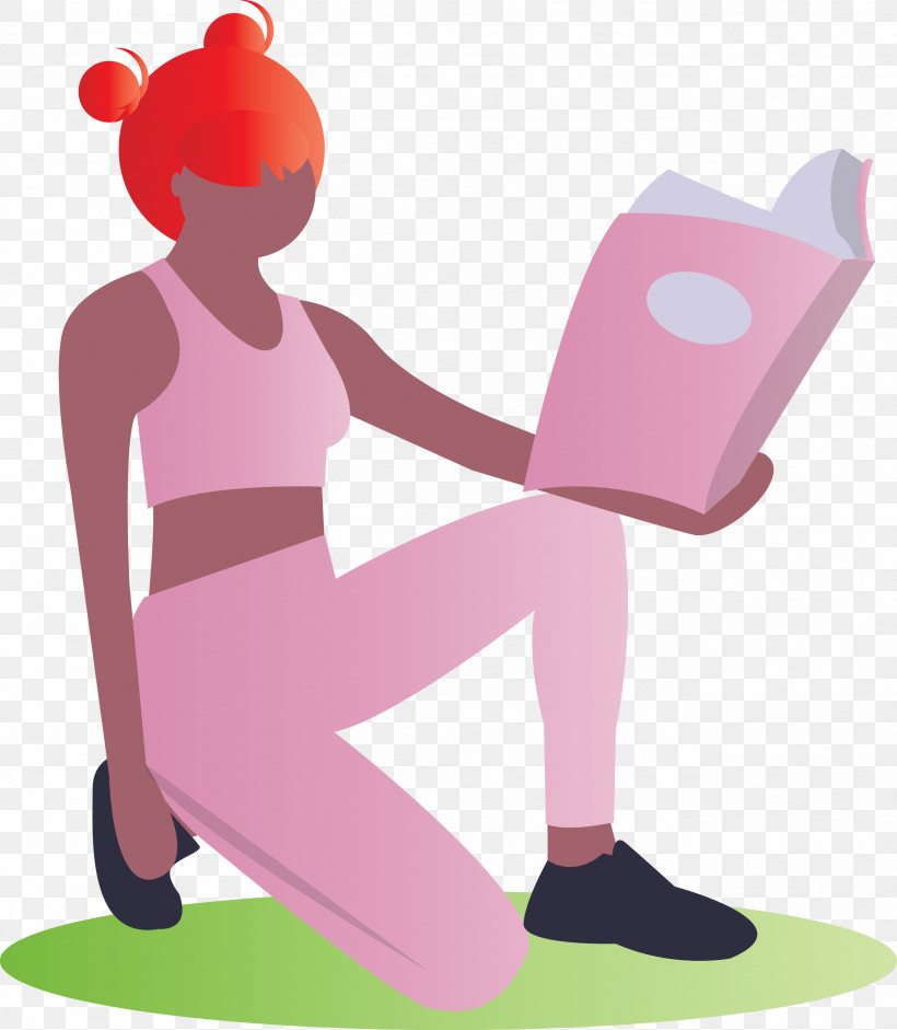 Reading Book Girl Fashion, PNG, 2613x3000px, Reading Book, Cartoon, Fashion, Girl, Pink Download Free