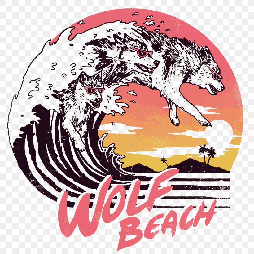 T-shirt Hoodie Gray Wolf Beach, PNG, 1500x1500px, Tshirt, Art, Beach, Bluza, Brand Download Free