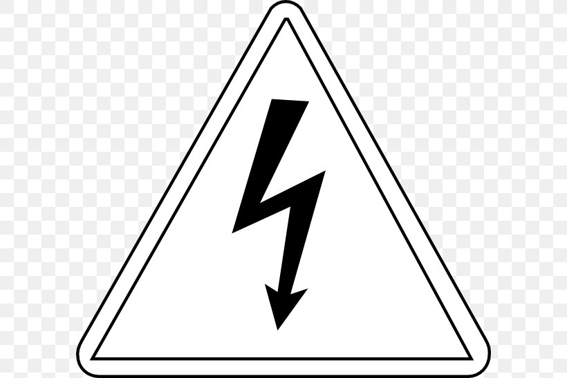 Bliksembeveiliging Electric Potential Difference Triangle Clip Art Surge Protector, PNG, 600x548px, Electric Potential Difference, Area, Black, Black And White, Brand Download Free