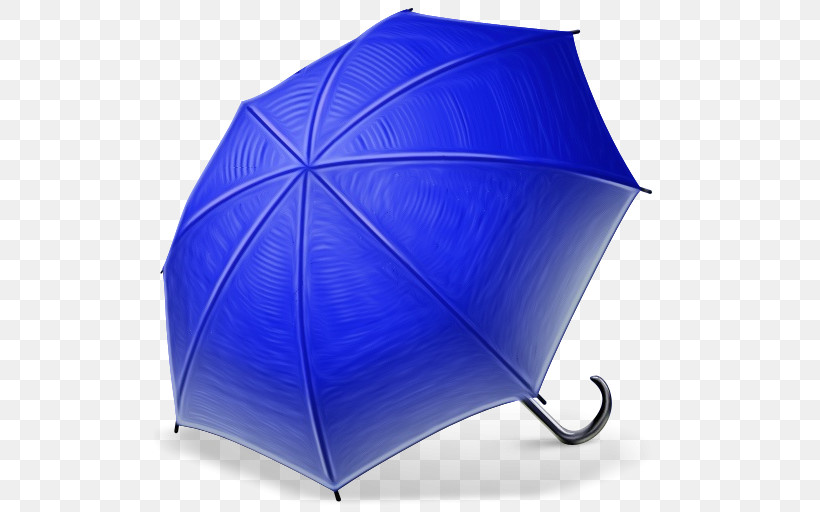 Blue Umbrella Leaf Cobalt Blue Electric Blue, PNG, 512x512px, Watercolor, Blue, Cobalt Blue, Electric Blue, Leaf Download Free