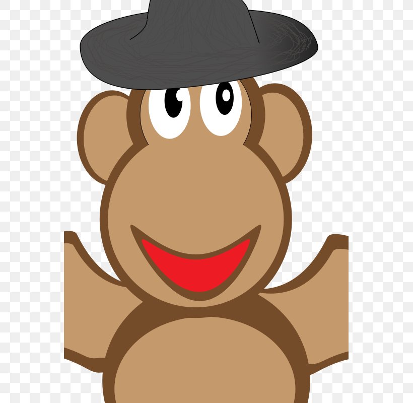 Ape Monkey Clip Art, PNG, 565x800px, Ape, Cartoon, Finger, Hand, Hat Download Free