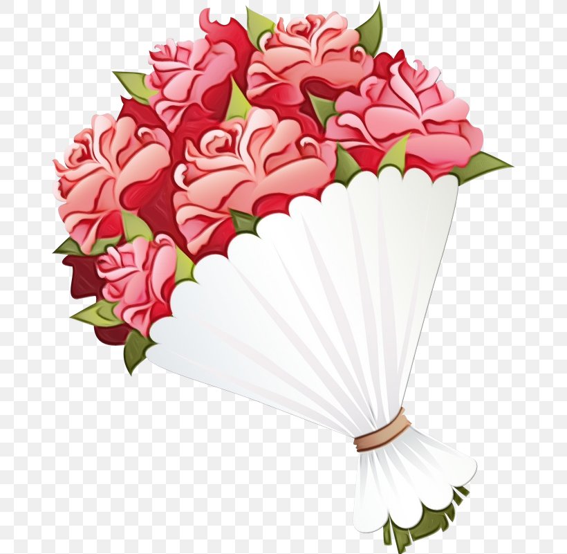 Cut Flowers Bouquet Pink Clip Art Flower, PNG, 670x801px, Watercolor, Bouquet, Cut Flowers, Flower, Hand Fan Download Free