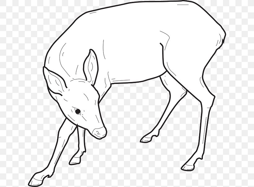 Reindeer Elk Line Art Clip Art, PNG, 640x604px, Deer, Animal, Antler, Area, Artwork Download Free