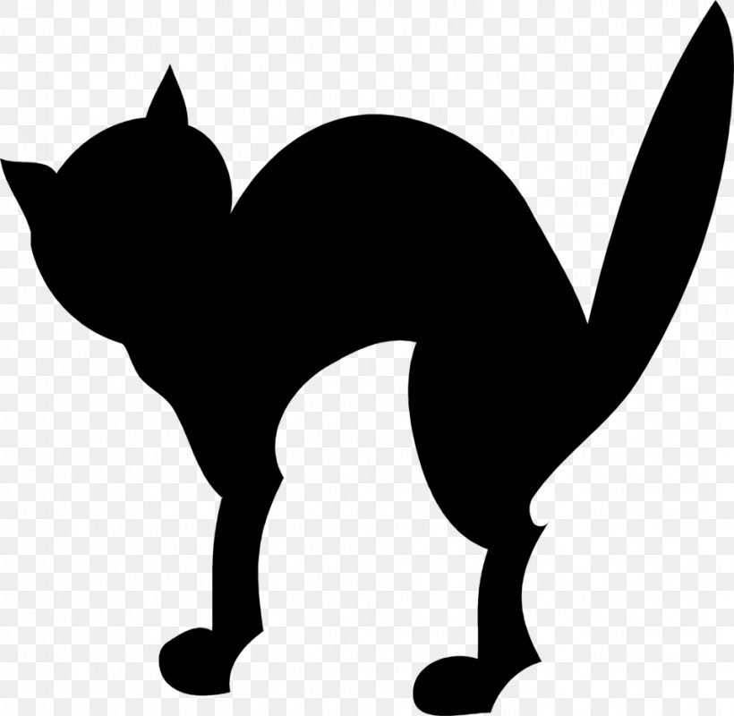 Black Cat Halloween Silhouette Clip Art, PNG, 958x935px, Cat, Art, Black, Black And White, Black Cat Download Free
