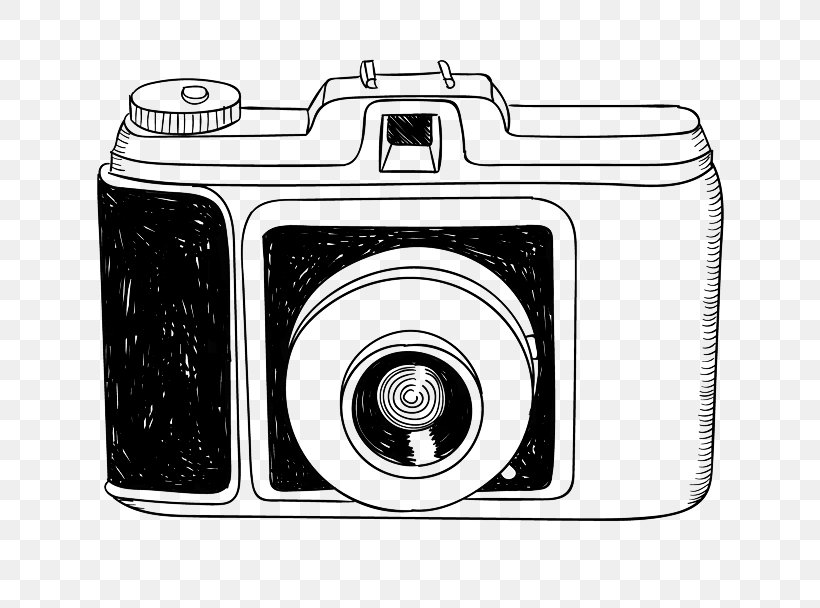 Camera Drawing Photography Clip Art, PNG, 800x608px, Camera, Black And White, Brand, Camera Lens, Cameras Optics Download Free