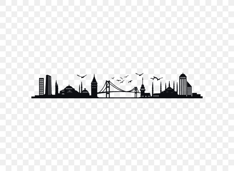 Istanbul Silhouette Skyline, PNG, 600x600px, Istanbul, Black And White, Canvas Print, City, Drawing Download Free