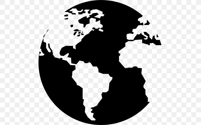 Globe Earth Pangaea Continent, PNG, 512x512px, Globe, Artwork, Black, Black And White, Continent Download Free