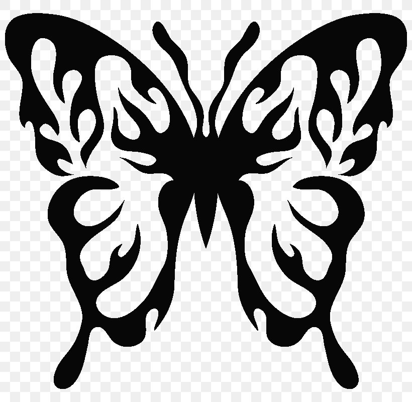 Butterfly Paper Sticker Silhouette Insect, PNG, 800x800px, Butterfly, Arthropod, Black And White, Brush Footed Butterfly, Butterflies And Moths Download Free