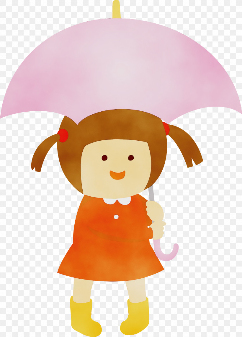 Cartoon Character Headgear Character Created By, PNG, 2161x3000px, Raining Day, Cartoon, Character, Character Created By, Girl Download Free