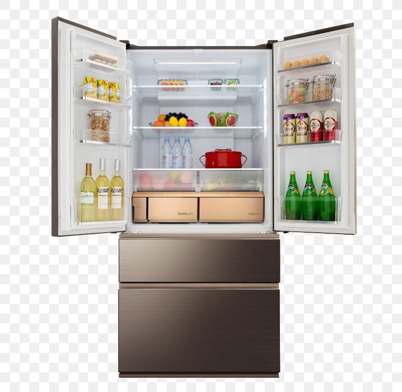 Refrigerator Gratis Home Appliance Major Appliance, PNG, 800x800px, Refrigerator, Consumer Electronics, Door, Food, Gratis Download Free