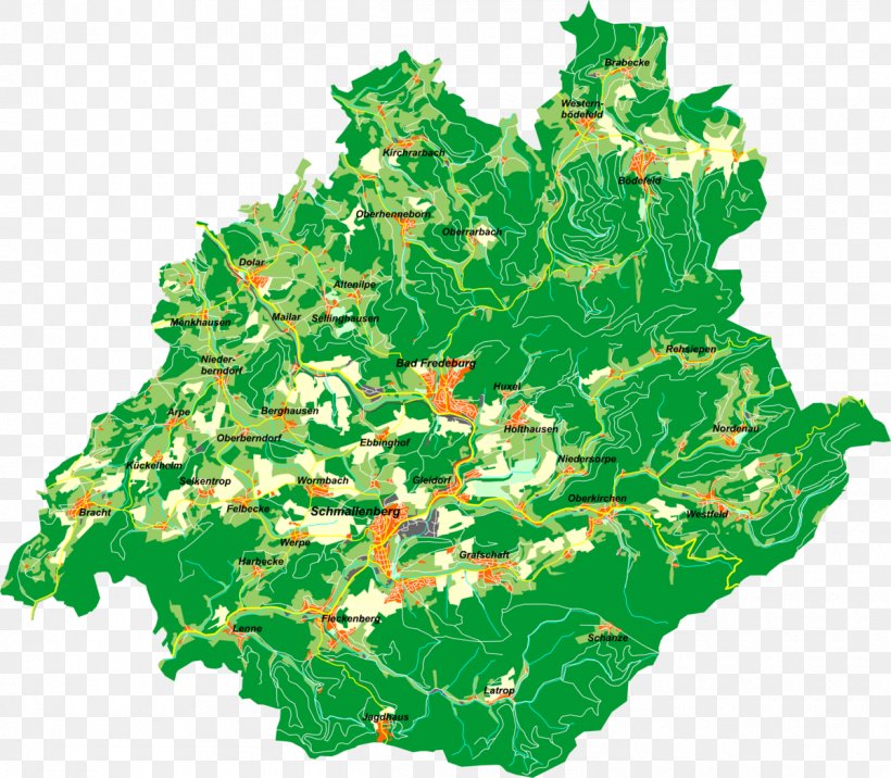 Bad Fredeburg Huxel Map Altenilpe Menkhausen, PNG, 1200x1048px, Map, Geography, Germany, Hochsauerlandkreis, Leaf Download Free