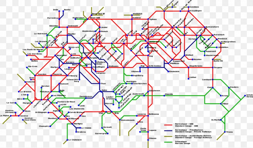 Rail Transport Switzerland Train Réseau Ferroviaire Swiss Federal Railways, PNG, 1000x587px, Rail Transport, Area, Diagram, Map, Parallel Download Free