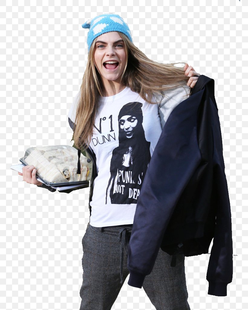 Cara Delevingne T-shirt Paris Fashion Week Model, PNG, 768x1024px, Watercolor, Cartoon, Flower, Frame, Heart Download Free