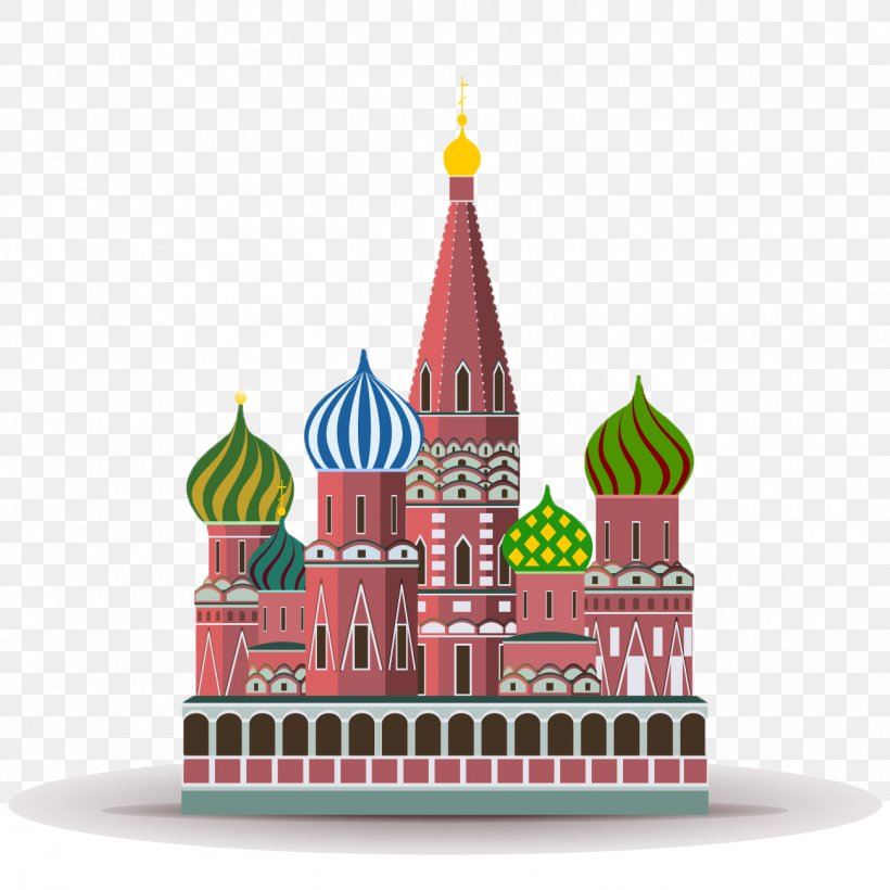 Saint Basil's Cathedral Moscow Kremlin Red Square Vector Graphics Illustration, PNG, 1300x1300px, Watercolor, Cartoon, Flower, Frame, Heart Download Free