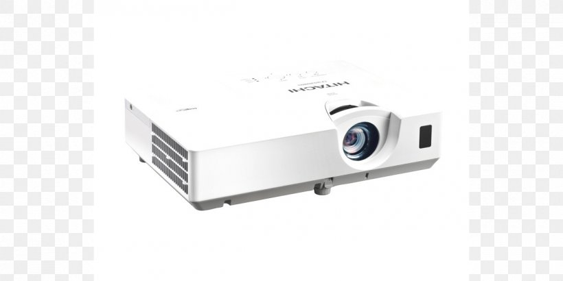 Multimedia Projectors LCD Projector 3200 ANSI Lumens XGA 3LCD Technology Meeting Room 3.0Kg, PNG, 1200x600px, Multimedia Projectors, Digital Light Processing, Electronic Device, Electronics Accessory, Hitachi Download Free