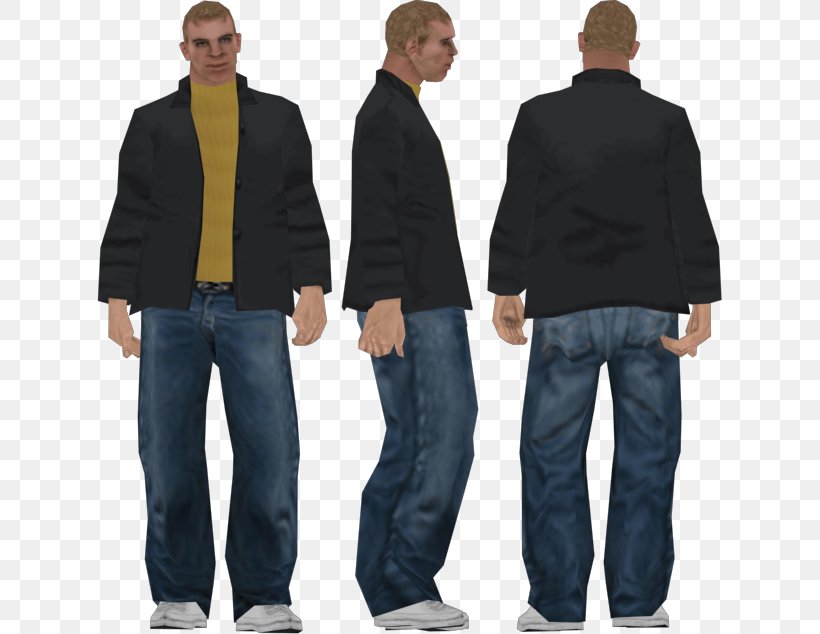 Grand Theft Auto: San Andreas San Andreas Multiplayer Mod Blazer Los Santos, PNG, 625x634px, Grand Theft Auto San Andreas, Blazer, Denim, Eugene Gardner, Formal Wear Download Free