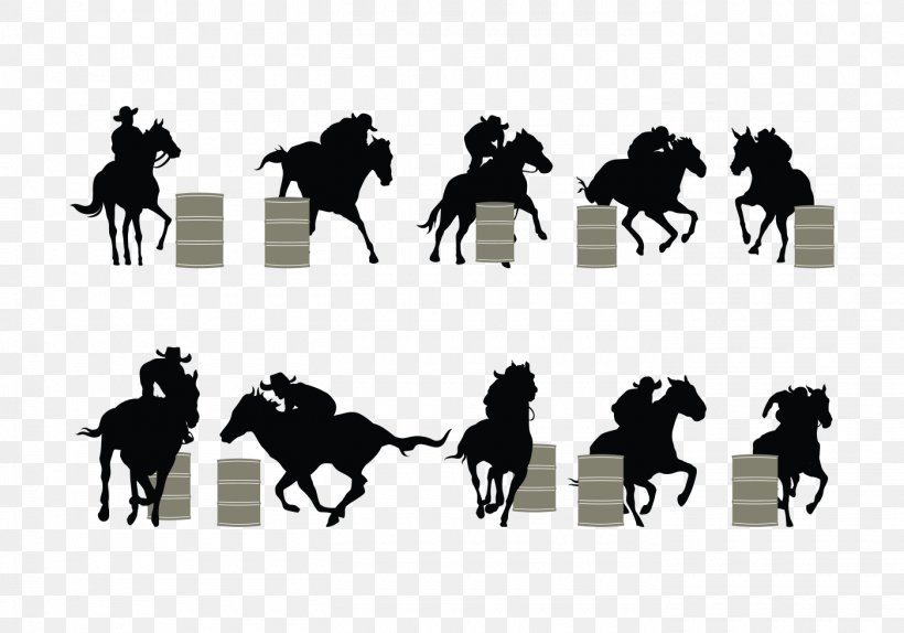 Horse Barrel Racing Silhouette, PNG, 1400x980px, Horse, Barrel, Barrel Racing, Competition, Cowboy Download Free