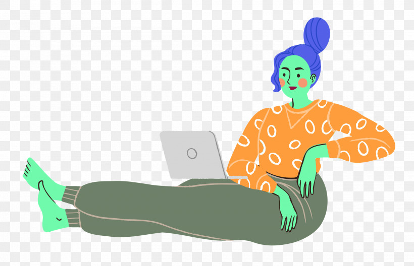 Relaxing Lady Woman, PNG, 2500x1610px, Relaxing, Behavior, Biology, Cartoon, Girl Download Free