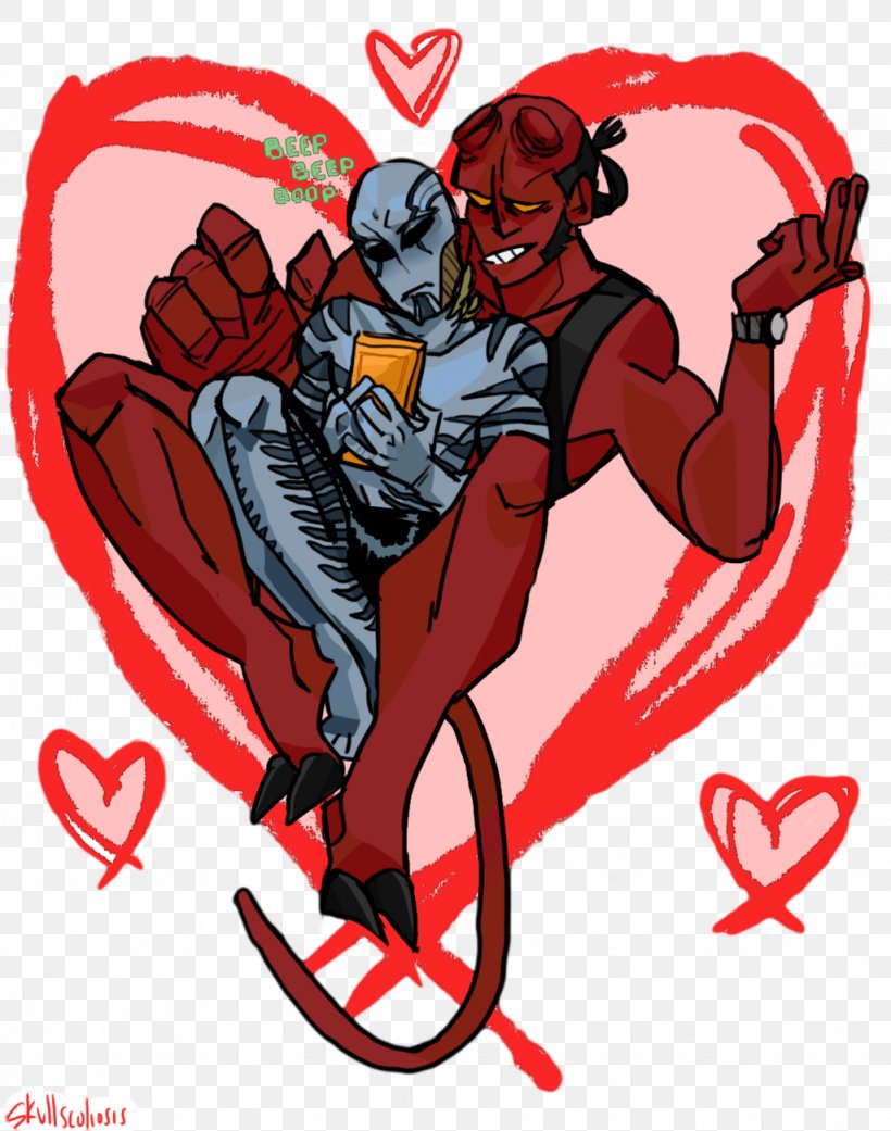 Abe Sapien Hellboy Karl Ruprecht Kroenen Fan Art, PNG, 1024x1300px, Watercolor, Cartoon, Flower, Frame, Heart Download Free