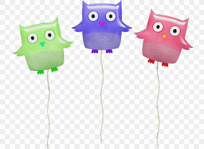 Owls Birds Birthday Balloon Bird Of Prey, PNG, 1280x938px, Watercolor, Balloon, Beak, Bird Of Prey, Birds Download Free