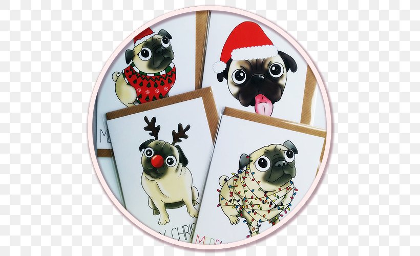 Pug Dog Breed Puppy Love Toy Dog, PNG, 500x500px, Pug, Breed, Carnivoran, Christmas, Christmas Ornament Download Free