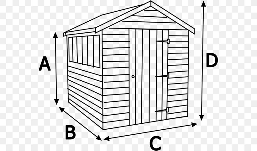 Shed Garden Buildings House, PNG, 573x481px, Shed, Area, Black And White, Building, Facade Download Free