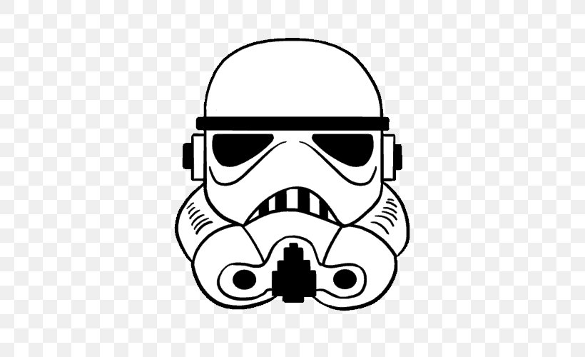 Stormtrooper Anakin Skywalker Wall Decal Sticker, PNG, 500x500px, Stormtrooper, Anakin Skywalker, Audio, Black And White, Bone Download Free