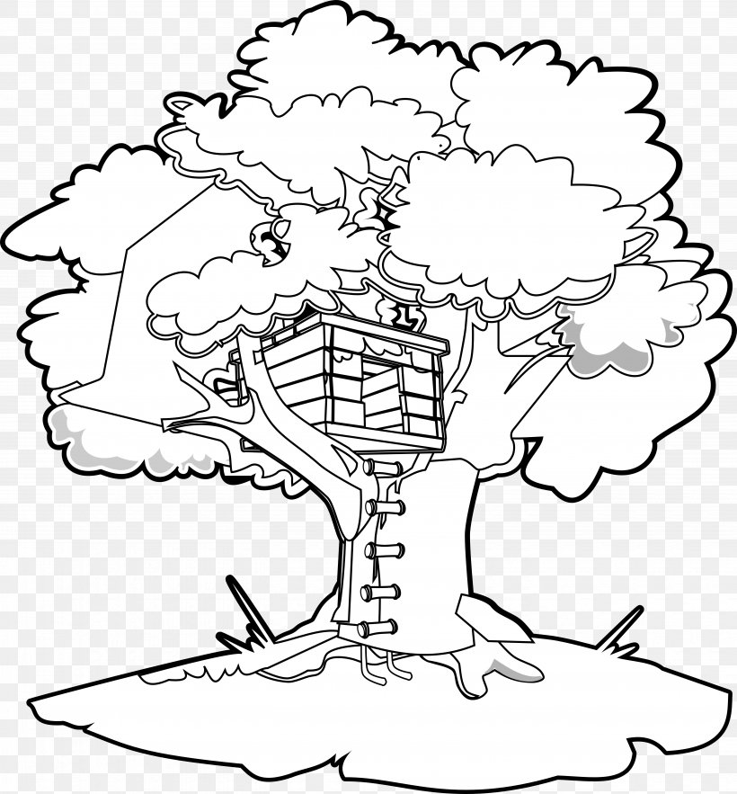 Magic Tree House Coloring Book Clip Art, PNG, 5555x5982px, Tree House, Area, Art, Artwork, Black And White Download Free