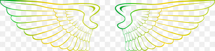 Wings Bird Wings Angle Wings, PNG, 3000x715px, Wings, Angle Wings, Bird Wings, Green, Line Download Free