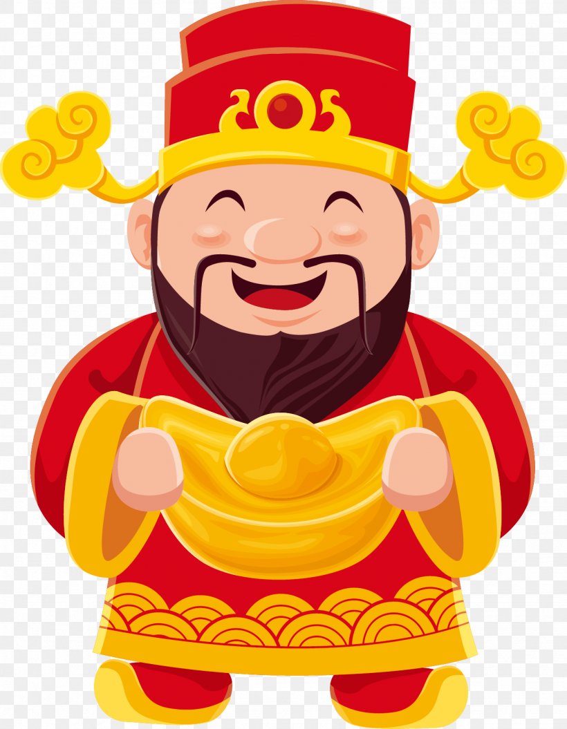 Ganesha China Caishen Wealth, PNG, 1334x1717px, Ganesha, Art, Caishen, Cartoon, China Download Free