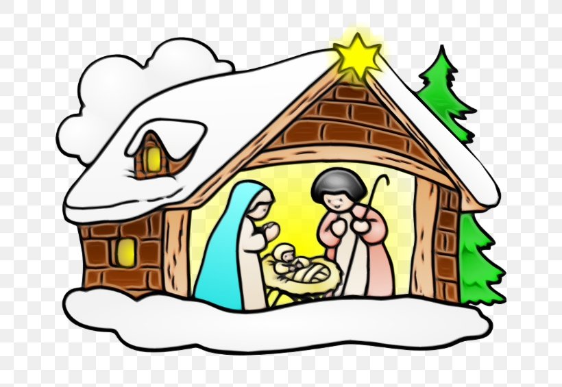 Christmas Decoration Cartoon, PNG, 800x565px, Watercolor, Bible, Cartoon, Christianity, Christmas Download Free