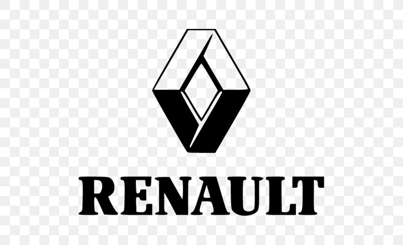 Renault Symbol Car Renault Clio Renault Mégane, PNG, 500x500px, Renault Symbol, Area, Black, Black And White, Brand Download Free