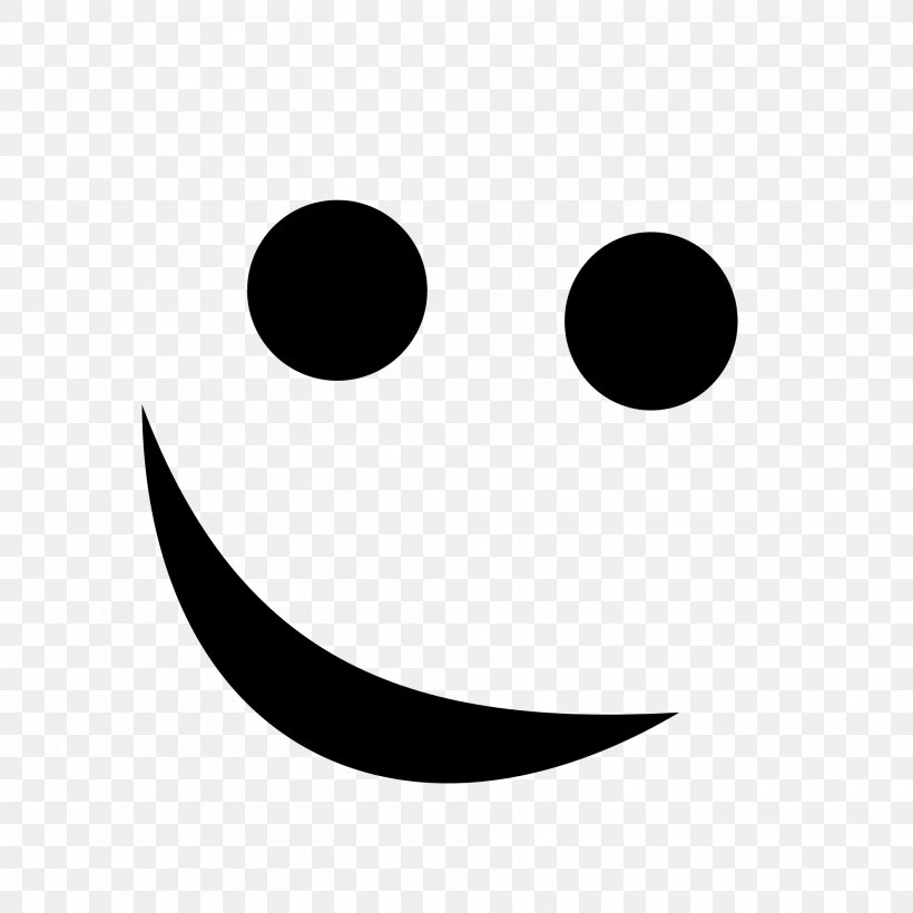Smiley Emoticon Clip Art, PNG, 2000x2000px, Smiley, Black, Black And White, Computer Program, Crescent Download Free