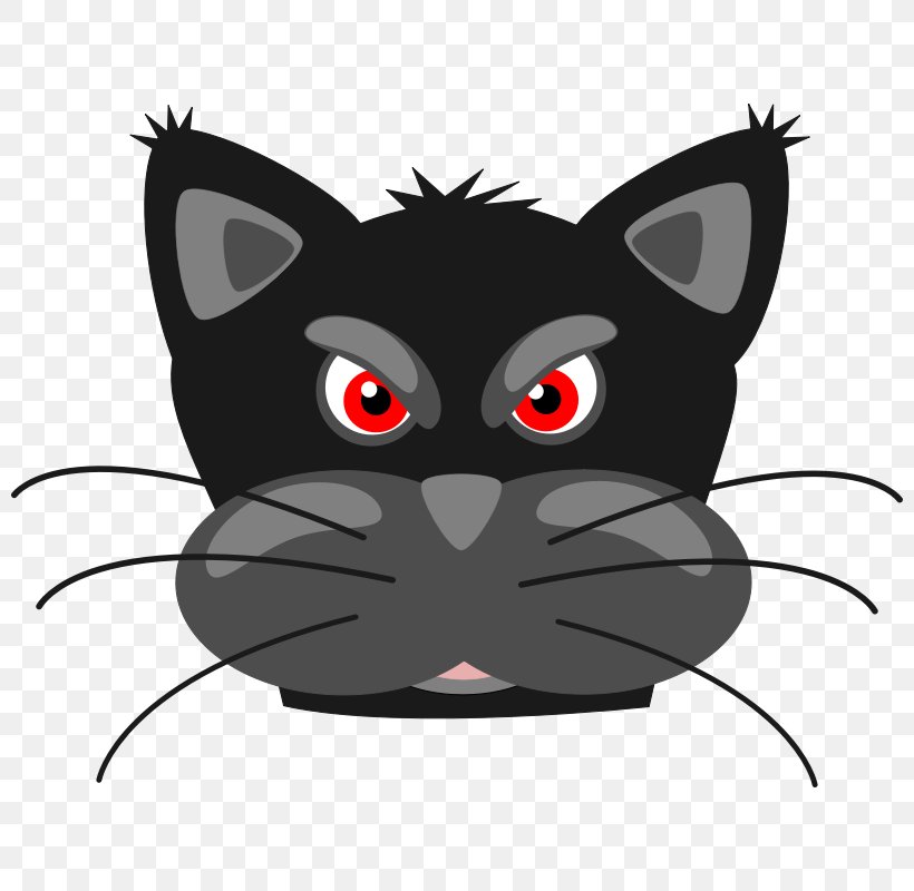 Black Cat Kitten Clip Art, PNG, 800x800px, Cat, Anger, Bat, Big Cat, Black Download Free