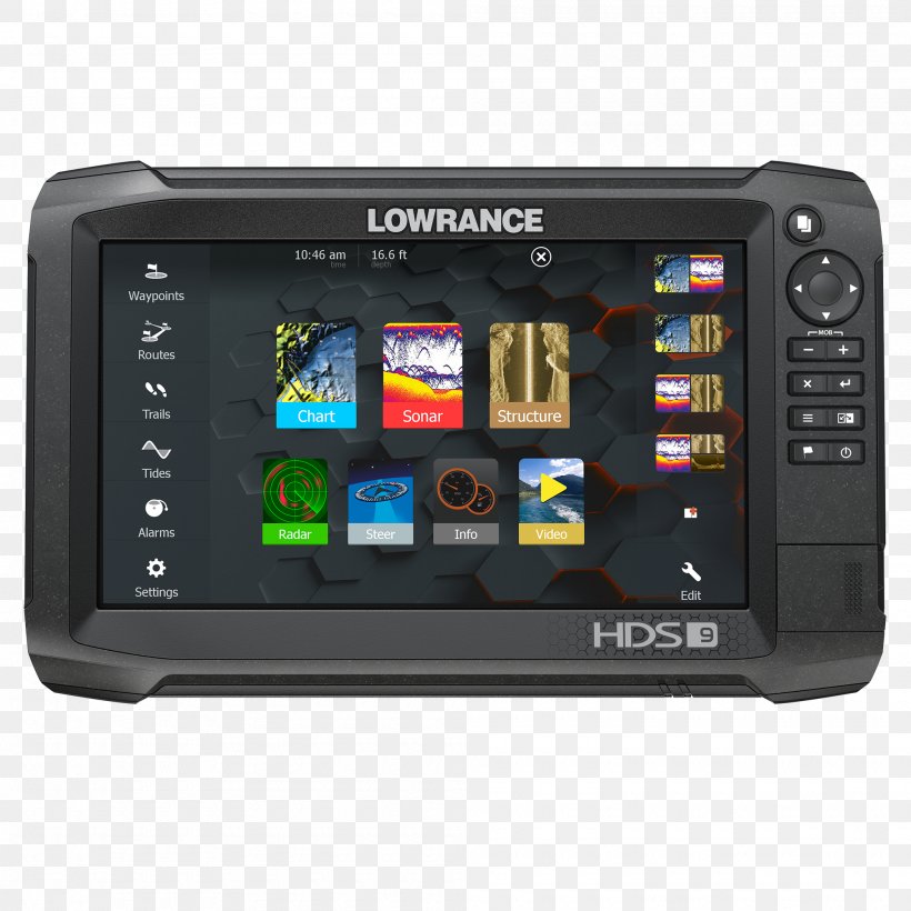 Lowrance Electronics Chartplotter Fish Finders NMEA 2000 Marine Electronics, PNG, 2000x2000px, Lowrance Electronics, Carbon, Chartplotter, Display Device, Echo Sounding Download Free