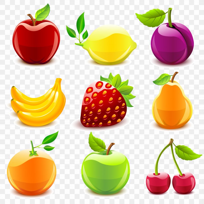 Fruit Illustration, PNG, 5000x5000px, Fruit, Apple, Banana, Cherry, Diet Food Download Free