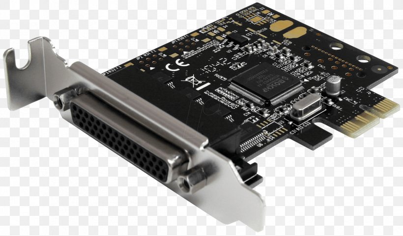 RS-232 PCI Express Serial Port Conventional PCI Computer Port, PNG, 2421x1421px, 10 Gigabit Ethernet, Pci Express, Adapter, Computer Component, Computer Port Download Free