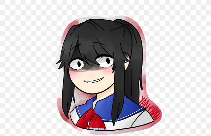 Yandere Simulator T-shirt Sticker Redbubble, PNG, 500x529px, Watercolor, Cartoon, Flower, Frame, Heart Download Free